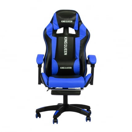 Кресло 1206 KINGQUEEN цвет черный/синий с массажем 1206-black-blue-mass_1