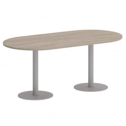 Стол овальный HOME OFFICE VR.SP-5-180.1 Дуб Аттик/Серый металл_0