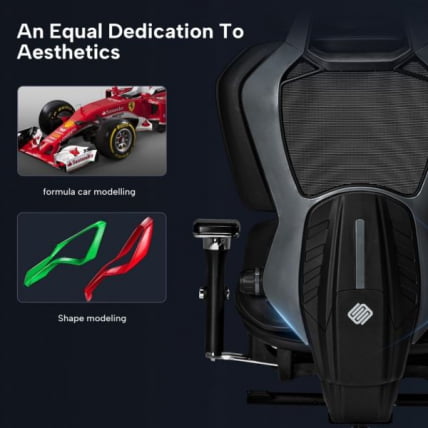 Эргономичное компьютерное кресло (для геймеров) Eureka TYPHON, Grey_6