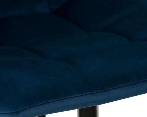 Стул барный DOBRIN NICOLE (черные матовые ножки, темно-синий велюр (108-95)) 2 шт_8
