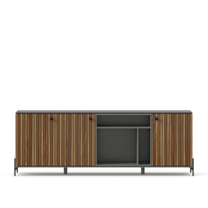 Комод Элиот ЛД 414.070.000 Оникс Серый/Орех фактурный_4