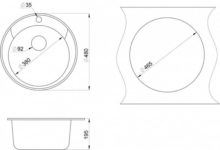 Кухонная мойка STANDART 4802 Графит_2