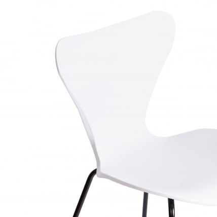 Стул Jacobsen (mod DC 102-1) пластик/металл, 45 х 54.5 х 80 см, White (белый) / Black (черный)_7