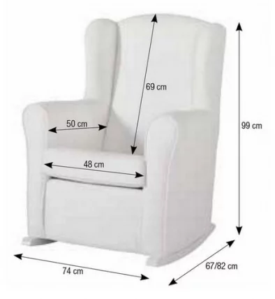 Кресло-качалка Micuna Wing/Nanny chocolate/beige искусственная кожа_1