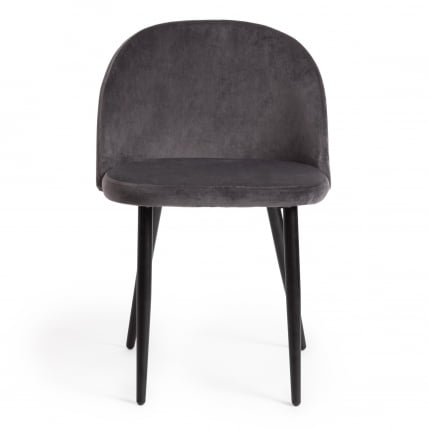 Стул MELODY (mod. 4997) металл/вельвет, 52х49х78см, серый/черные ножки_4