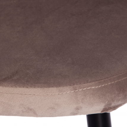 Стул MELODY (mod. 4997) металл/вельвет, 52х49х78см, серо-бежевый/черные ножки_6