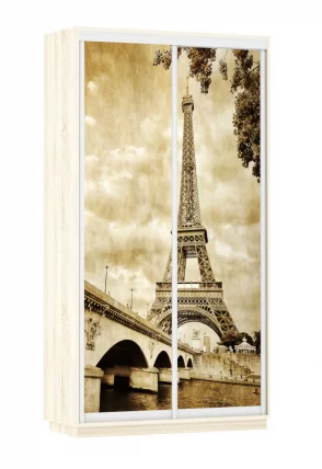 Шкаф-купе двухдверный Экспресс Дуо 1200х2400h Париж/Дуб сонома_0