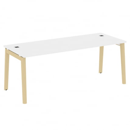 Стол рабочий руководителя ONIX WOOD OW.SRR-6.8 Белый Бриллиант/Светлый_0