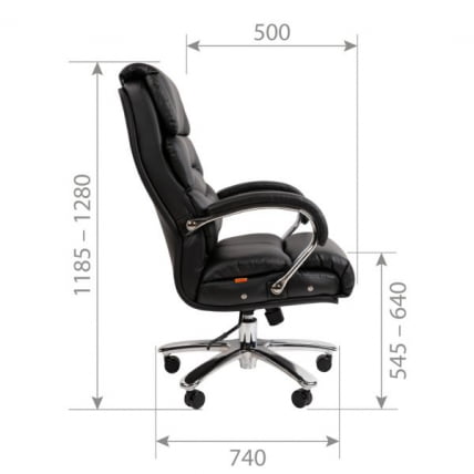 Кресло руководителя CHAIRMAN 409 экокожа Черный_5