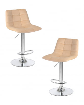 Стул барный DOBRIN TAILOR (бежевый велюр (MJ9-10)) 2 шт_0