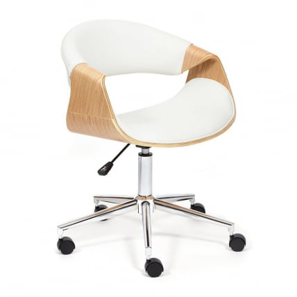 Кресло BEND натуральный, кож/зам белый_0