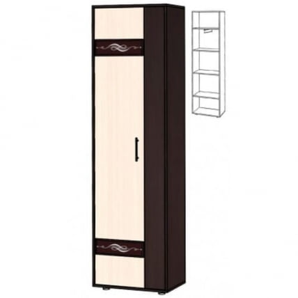 Шкаф-пенал Инфинити 02 Венге/Дуб молочный_0