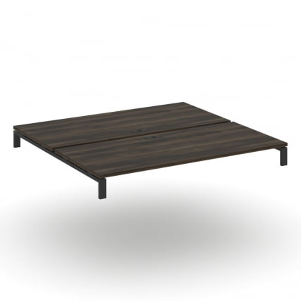 Двойной стол надставка на две опорные тумбы CONCEPT CN.DSN-008 Дуб Мали Черный_0