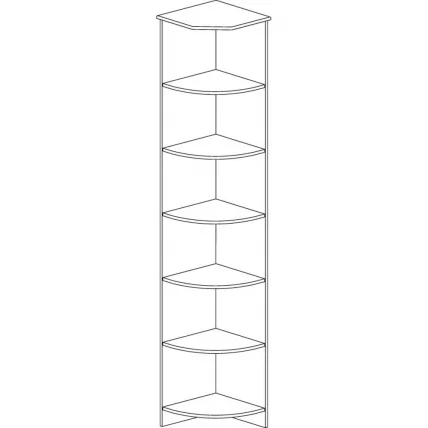 Угловой стеллаж Инна 618 денвер светлый_1
