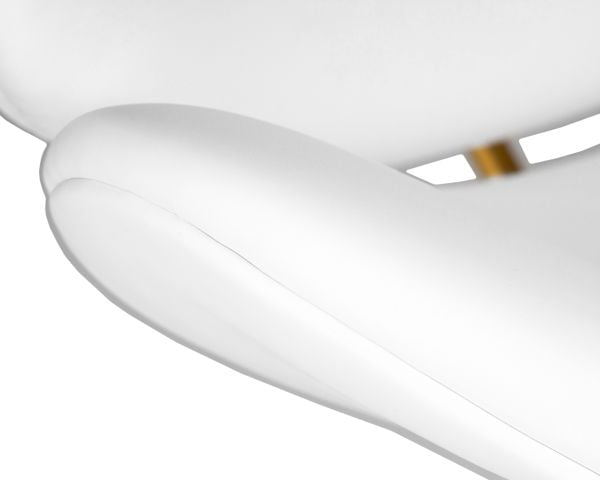 Кресло дизайнерское DOBRIN EMILY (белый винил YP17, золотое основание) 2 шт_4