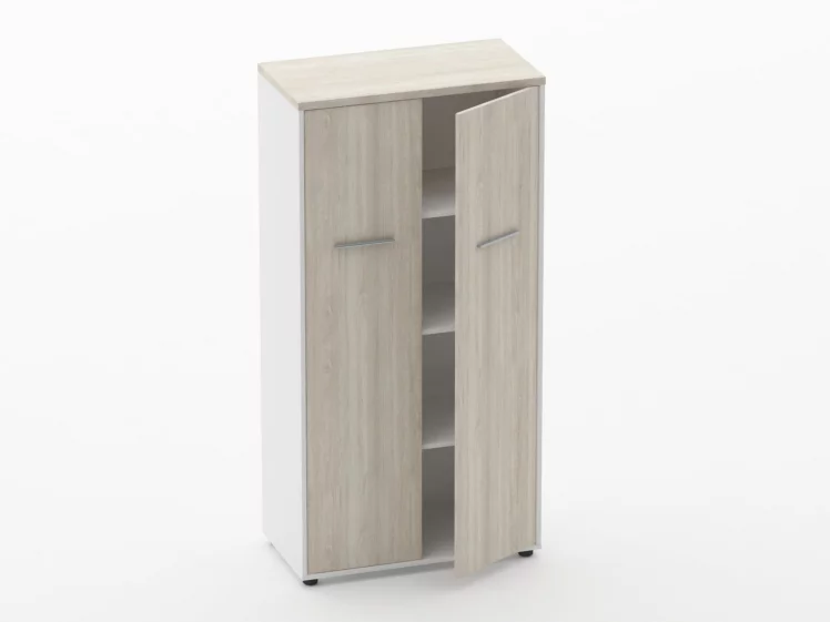 Шкаф 3 широкий закрытый, 2 двери Deka 10.16.141 Дуб Сантана светлый/Белый_1