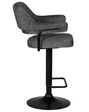 Стул барный DOBRIN CHARLY BLACK (серый твид (LEO11)) 2 шт_3