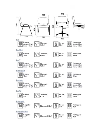 Офисный стул Iso black S11_2