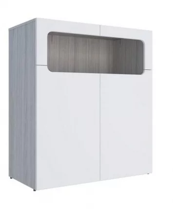 Тумба Палермо Юниор 06 Ясень шимо светлый Белый глянец_0