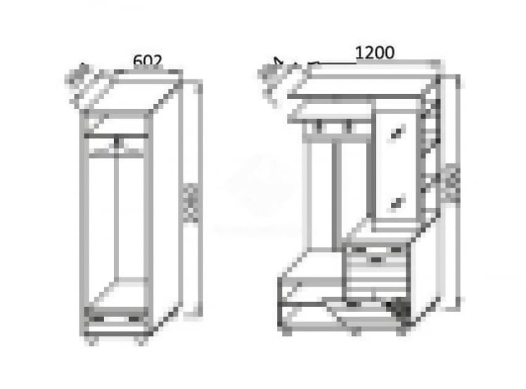 Набор для прихожей Визит - 11 Черный глянец Индиан эбони_1