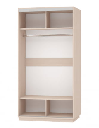 Шкаф-купе двухдверный Экспресс Хит Лондон/Белый снег_1