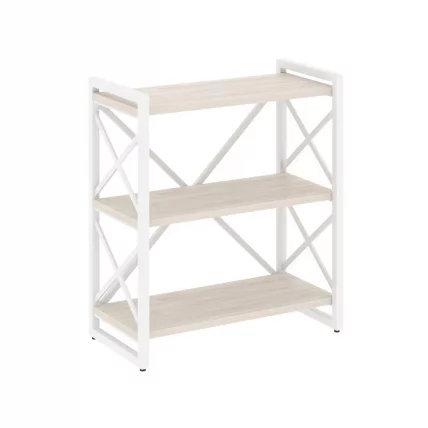 Стеллаж на регулируемых опорах - 3 полки LOFT VR.L-MST.O-3.8 Металл белый Денвер светлый_0