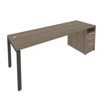 Рабочая станция с опорной тумбой Metal System Б.РС-СТП -1.5 Вяз/Антрацит_0