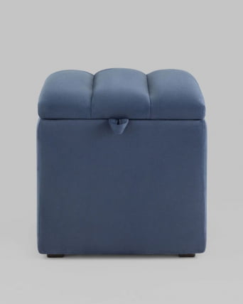 Пуф с крышкой Нильсон велюр Синий_3