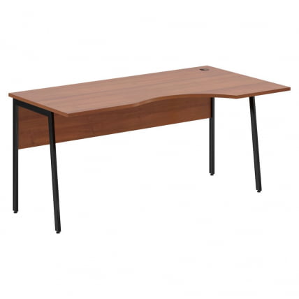 Стол эргономичный правый IMAGO Plus СА-1P(Пр) Орех французский Черный_0