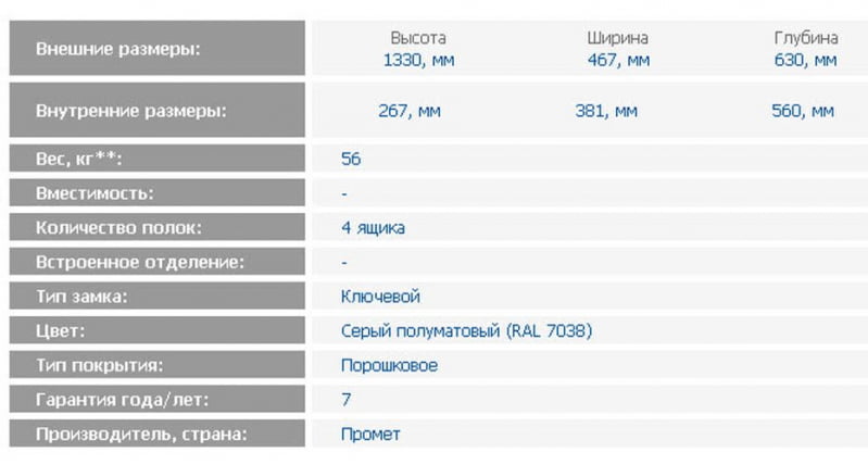 Картотека металлический NF-04_1
