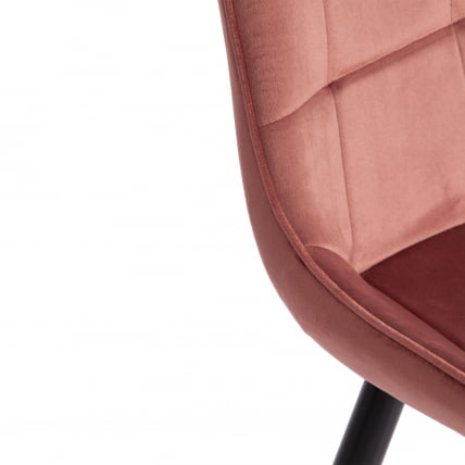 Стул ABRUZZO ( mod. 8060 ) металл/вельвет, 52 х 63 х 85 см, коралловый (HLR 44)/черный_7