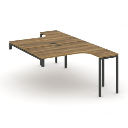 Рабочая станция-надставка на опорные тумбы CONCEPT CN.DSAN-004 Сандал Янтарный Черный_0