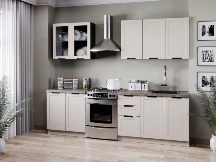 Шкаф кухонный 400 высокий Джамис ЛД 296.420.000.151 Черный Кашмир_2