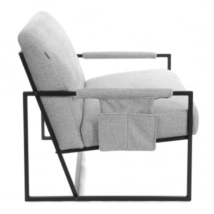 Диван Charli LUX/Чарли Люкс велюр/букле, VT shape silver_1