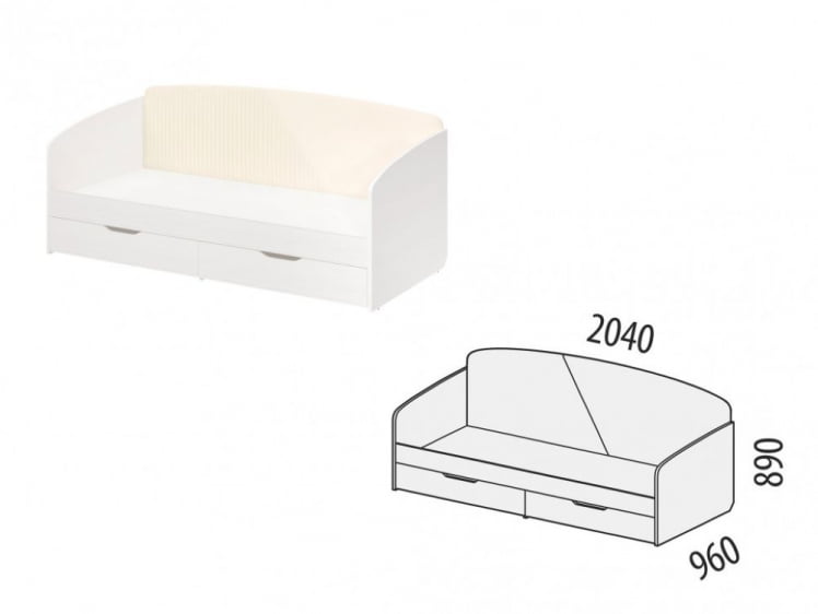 Кровать Монако 903.05 Белый шпон/Даллас Айвори_7