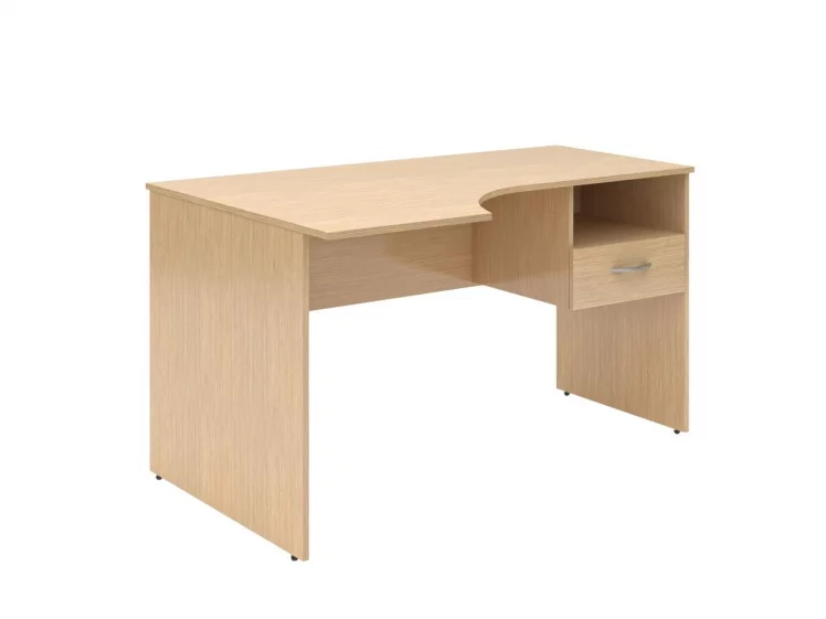 Стол письменный левый SET140-1 L c подвесной тумбой Дуб Cонома Cветлый_0