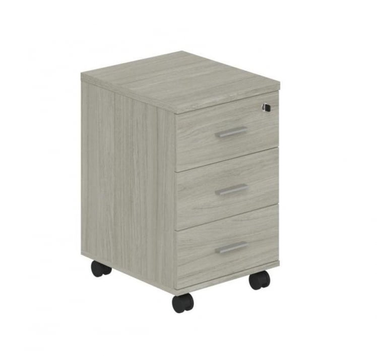 Тумба опорная (мобильная) с 3 ящиками Wing WN.201.OL Дуб светлый_0