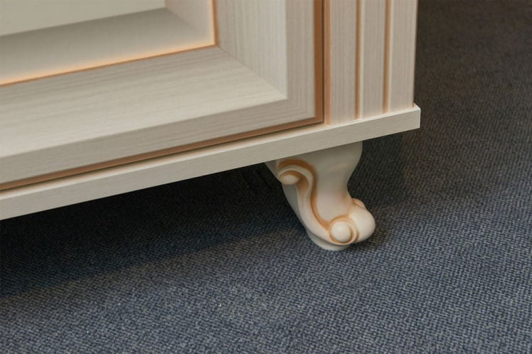 Шкаф многоцелевого назначения Марлен 495 Кремовый белый Патина_3