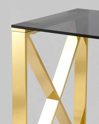 Журнальный стол КРОСС 40x40 Золото_4