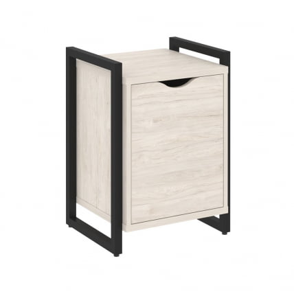 Тумба на регулируемых опорах с распашным фасадом LOFT VR.L-T2.O Металл черный Денвер светлый_0