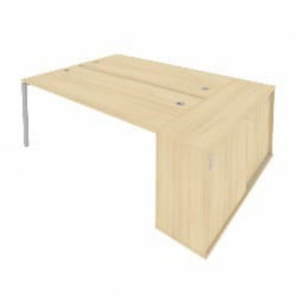 Рабочая станция с опорным шкафом-купе Metal System Б.РС-СШК-1.5 Акация/Серый_0