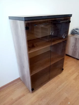 Шкаф со стеклянными дверьми и топом TMC 85.2 (Дуб Каньон)_4