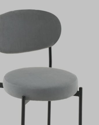 Стул Полубарный Бриф DD ПБ велюр серый_6