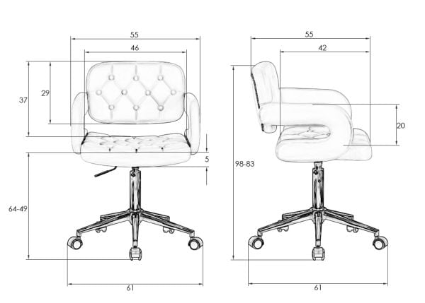 Офисное кресло для персонала DOBRIN LARRY (белый) 2 шт_9