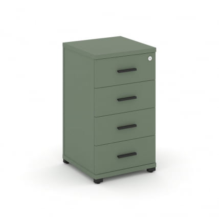 Тумба опорная/приставная с 4 ящиками CONCEPT CN.TUO-002 B/W Кобо Черный_0