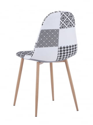 Стул Валенсия пэчворк Черно-белый_4