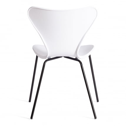 Стул Jacobsen (mod DC 102-1) пластик/металл, 45 х 54.5 х 80 см, White (белый) / Black (черный)_3