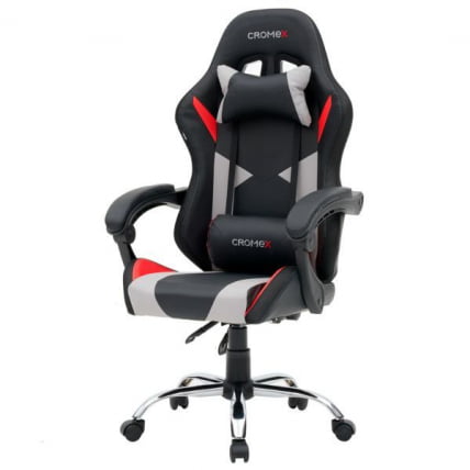 Кресло компьютерное CROMEX (КРОМЕКС) Quantum GM-155 RGB экокожа черное/красное/серое_4