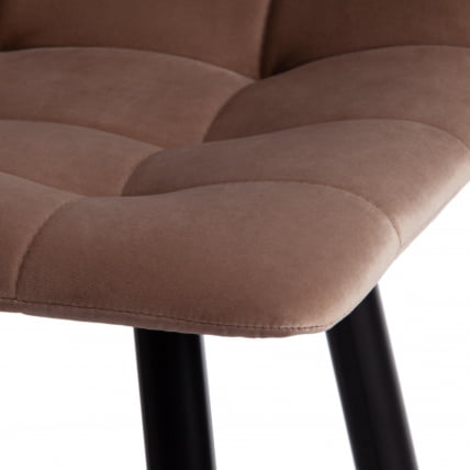 Стул полубарный CHILLY (mod. 7095пб ) ткань/металл, 53x44x94 см, высота до сиденья 66 см, бежевый barkhat 5/черный_7