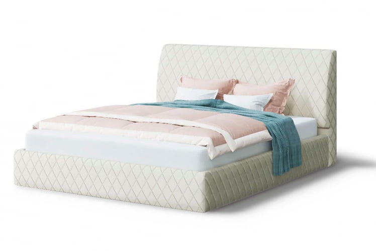 Кровать Хилтон, 2000 x 1200 мм, серо-белый_0